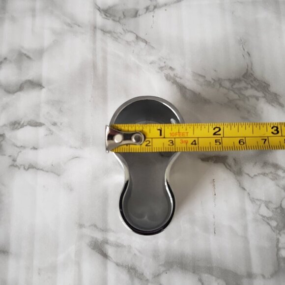 Chrome napkin rings set of 6 curved shape modern minimalist contemporary - Picture 8 of 8